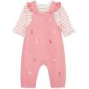Little Me Essentials for Baby Girls and Boys Woven Jumpers and Coverall Overalls Set, Newborn to 24 Months(Peony/Marshmallow Puppies)