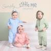 Little Me Simply Essential Solids Clothes for Baby Girls’ Jumpsuit and Coordinating Headband Set, 3 Months to 12 Months(Smoke Green)