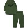 Little Me Simply Essential Solids Organic Cotton Blend Baby Boys’ Fleece Sweatshirt and Pant Set, 12 Months to 4 Toddler(Bronze Green)