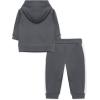 Little Me Simply Essential Solids Organic Cotton Blend Baby Boys’ Fleece Sweatshirt and Pant Set, 12 Months to 4 Toddler(Castlerock)
