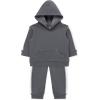 Little Me Simply Essential Solids Organic Cotton Blend Baby Boys’ Fleece Sweatshirt and Pant Set, 12 Months to 4 Toddler(Castlerock)