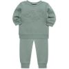 Little Me Simply Essential Solids Organic Cotton Blend Baby Boys’ Fleece Sweatshirt and Pant Set, 12 Months to 4 Toddler(Chinois Green)