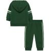 Little Me Simply Essential Solids Organic Cotton Blend Baby Boys’ Fleece Sweatshirt and Pant Set, 12 Months to 4 Toddler(Dark Green)
