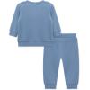 Little Me Simply Essential Solids Organic Cotton Blend Baby Boys’ Fleece Sweatshirt and Pant Set, 12 Months to 4 Toddler(Infinity)