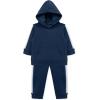 Little Me Simply Essential Solids Organic Cotton Blend Baby Boys’ Fleece Sweatshirt and Pant Set, 12 Months to 4 Toddler(Insignia Blue)