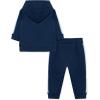 Little Me Simply Essential Solids Organic Cotton Blend Baby Boys’ Fleece Sweatshirt and Pant Set, 12 Months to 4 Toddler(Insignia Blue)
