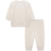 Little Me Simply Essential Solids Organic Cotton Blend Baby Boys’ Fleece Sweatshirt and Pant Set, 12 Months to 4 Toddler(Light Oatmeal Heather)