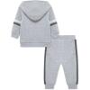 Little Me Simply Essential Solids Organic Cotton Blend Baby Boys’ Fleece Sweatshirt and Pant Set, 12 Months to 4 Toddler(Med Heather Grey)