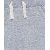 Little Me Simply Essential Solids Organic Cotton Blend Baby Boys’ Fleece Sweatshirt and Pant Set, 12 Months to 4 Toddler(Medium Heather Grey)
