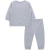 Little Me Simply Essential Solids Organic Cotton Blend Baby Boys’ Fleece Sweatshirt and Pant Set, 12 Months to 4 Toddler(Medium Heather Grey)