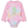 Little Me Baby-Girls Little Girls’ Two-Piece UPF+ 50 Sun Protection Rash Guard Set(Tie-dye Pineapple)