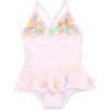 Little Me Baby-Girls Little Girls’ UPF 50+ Sun Protection One Piece Swimsuit(3d Bright Pink)