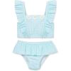 Little Me Baby-Girls Little Girls’ UPF 50+ Sun Protection One Piece Swimsuit(Blue Tint)