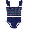 Little Me Baby-Girls Little Girls’ UPF 50+ Sun Protection One Piece Swimsuit(Blueberry)