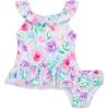 Little Me Baby-Girls Little Girls’ UPF 50+ Sun Protection One Piece Swimsuit(Floral Garden)