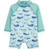 Little Me Clothes for Baby Boys’ Long Sleeve Full Coverage Rash Guard Suit, 6-24 Months(Blue Quartz)