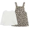Little Me Clothes for Baby Girl’s 2-Piece Jumper Dress and Shirt Sets(Leopard)