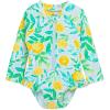 Little Me Clothes for Baby Girls’ Full Coverage Rash Guard, 6 Months – 4 Toddler(Blue Ice Water)