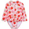 Little Me Clothes for Baby Girls’ Full Coverage Rash Guard, 6 Months – 4 Toddler(Chrystal Rose)
