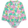Little Me Clothes for Baby Girls’ Full Coverage Rash Guard, 6 Months – 4 Toddler(Floral Multi)
