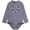 Little Me Clothes for Baby Girls’ Full Coverage Rash Guard, 6 Months – 4 Toddler(Medieval Blue)