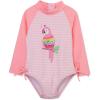 Little Me Clothes for Baby Girls’ Full Coverage Rash Guard, 6 Months – 4 Toddler(Pink)