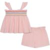 Little Me Clothes for Baby Girls’ Gauze Short Sets, 12 Months – 4 Toddler