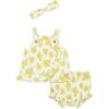 Little Me Clothes for Baby Girls’ Gauze Sunsuit and Headband Set, 3-12 Months(Marsmallow/Multi)