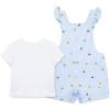 Little Me Clothes for Baby Girls’ Knit Short Jumper Sets, 12 Months – 4 Toddler(Blue)
