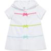 Little Me Clothes for Baby Girls’ Swimsuit Hooded Cover-Up, 6 Months – 4 Toddler(Bright White/Multi)