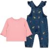 Little Me Essentials for Baby Girls and Boys Woven Jumpers and Coverall Overalls Set, Newborn to 24 Months(Blue/Pink)