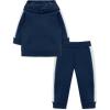 Little Me Simply Essential Solids Organic Cotton Blend Baby Boys’ Fleece Sweatshirt and Pant Set, 12 Months to 4 Toddler(Insignia Blue)