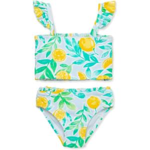Little Me Baby-Girls Little Girls’ UPF 50+ Sun Protection One Piece Swimsuit(Blue)