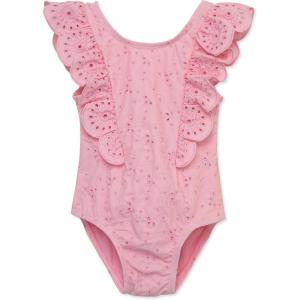 Little Me Baby-Girls Little Girls’ UPF 50+ Sun Protection One Piece Swimsuit(Candy Pink)