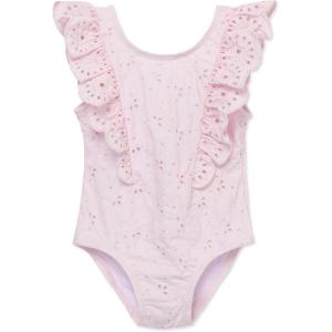 Little Me Baby-Girls Little Girls’ UPF 50+ Sun Protection One Piece Swimsuit(Pink)