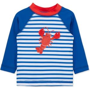 Little Me Clothes for Baby Boys’ Long Sleeve Rash Guard, 6 Months – 4 Toddler(Blue Iolite/Poppy Red)