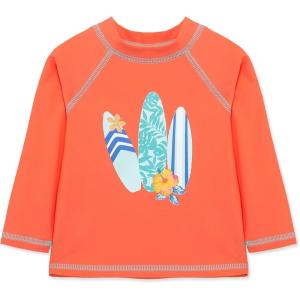 Little Me Clothes for Baby Boys’ Long Sleeve Rash Guard, 6 Months – 4 Toddler(Orange)