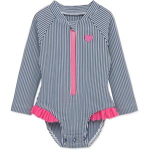 Little Me Clothes for Baby Girls’ Full Coverage Rash Guard, 6 Months – 4 Toddler(Blue)