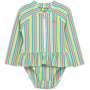 Little Me Clothes for Baby Girls’ Full Coverage Rash Guard, 6 Months – 4 Toddler(Multicolored)