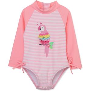 Little Me Clothes for Baby Girls’ Full Coverage Rash Guard, 6 Months – 4 Toddler(Pink)