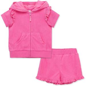 Little Me Clothes for Baby Girls’ Hoodie and Short Cover Up Set, 6 Months – 4 Toddler