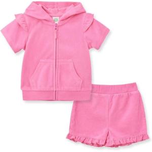 Little Me Clothes for Baby Girls’ Swimsuit Hooded Cover-Up, 6 Months – 4 Toddler(Pink)