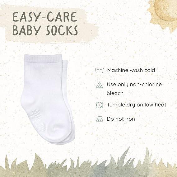 imageLittle Me 20Pack Newborn Baby Infant amp Toddler Unisex Socks 0121224 Months Assorted Size Pack White