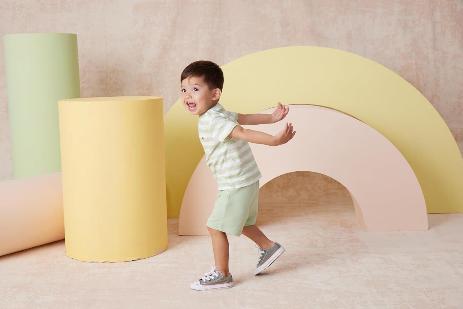 imageLittle Me Clothes for Baby Boys 3Piece Play Short Sets 12 Months 4 ToddlerGrey
