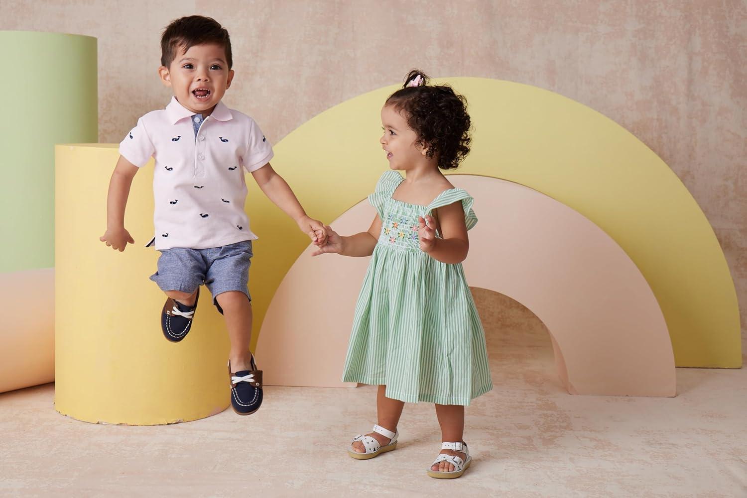 imageLittle Me Clothes for Baby Boys Cotton Polo ShortSleeve and Shorts Set 12 Months 4 ToddlerBlue Sailboat