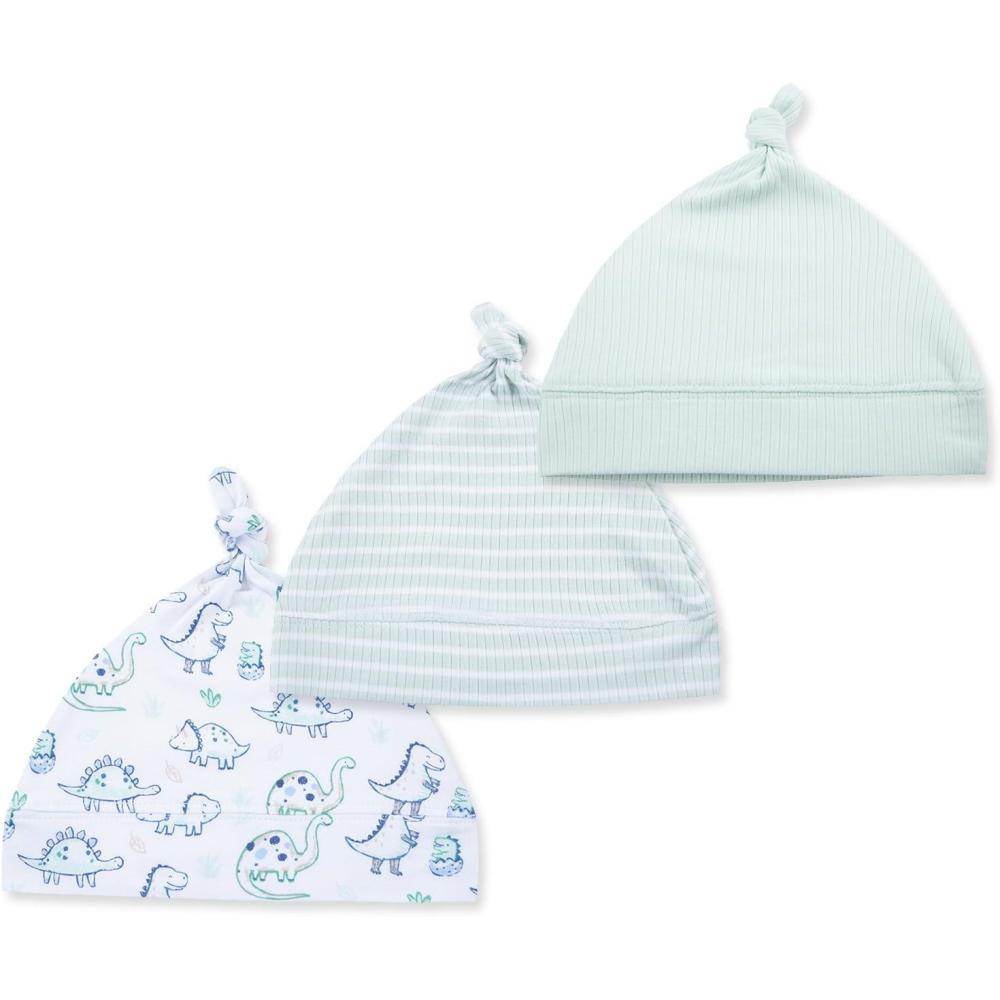 imageLittle Me Clothes for Baby Boys 3 Pack Hat SetGreen Dino