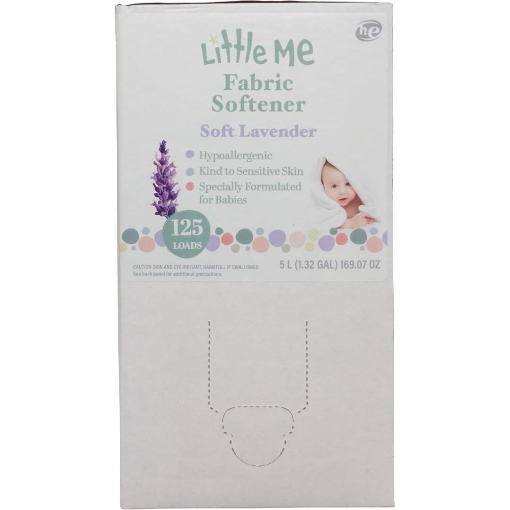 imageLittle Me Soft Lavender Fabric Softner 5 Liter BaginaBox with Dispenser Faucet Hypoallergenic ParabenFree and Biodegradable Safe for Babys Sensitive Skin and EcoFriendly