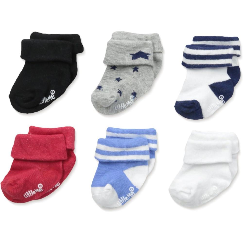 imageLittle Me babyboys Baby Boys 6 Pack SocksMulti