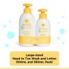 Little Me 2 PacK Set Baby Calm Chamomile Head to Toe 500ml 3-In-1 Wash & 360ml Baby Lotion with Olive Oil & Aloe