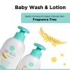 Little Me 2 Pack Set Baby Fragrance Free Head to Toe 500ml 3-In-1 Wash & 360ml Baby Lotion